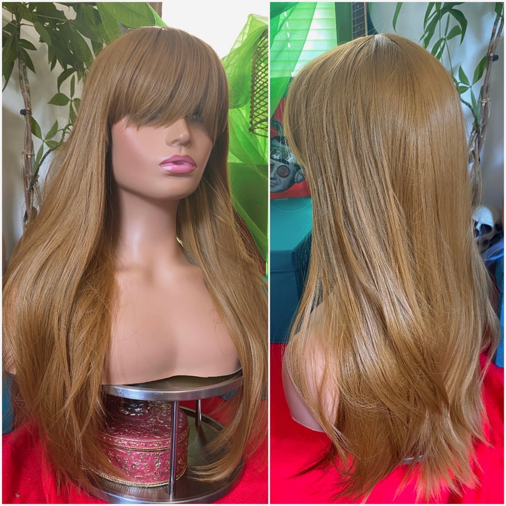 CLEARANCE blonde- Ginger long with with bangs